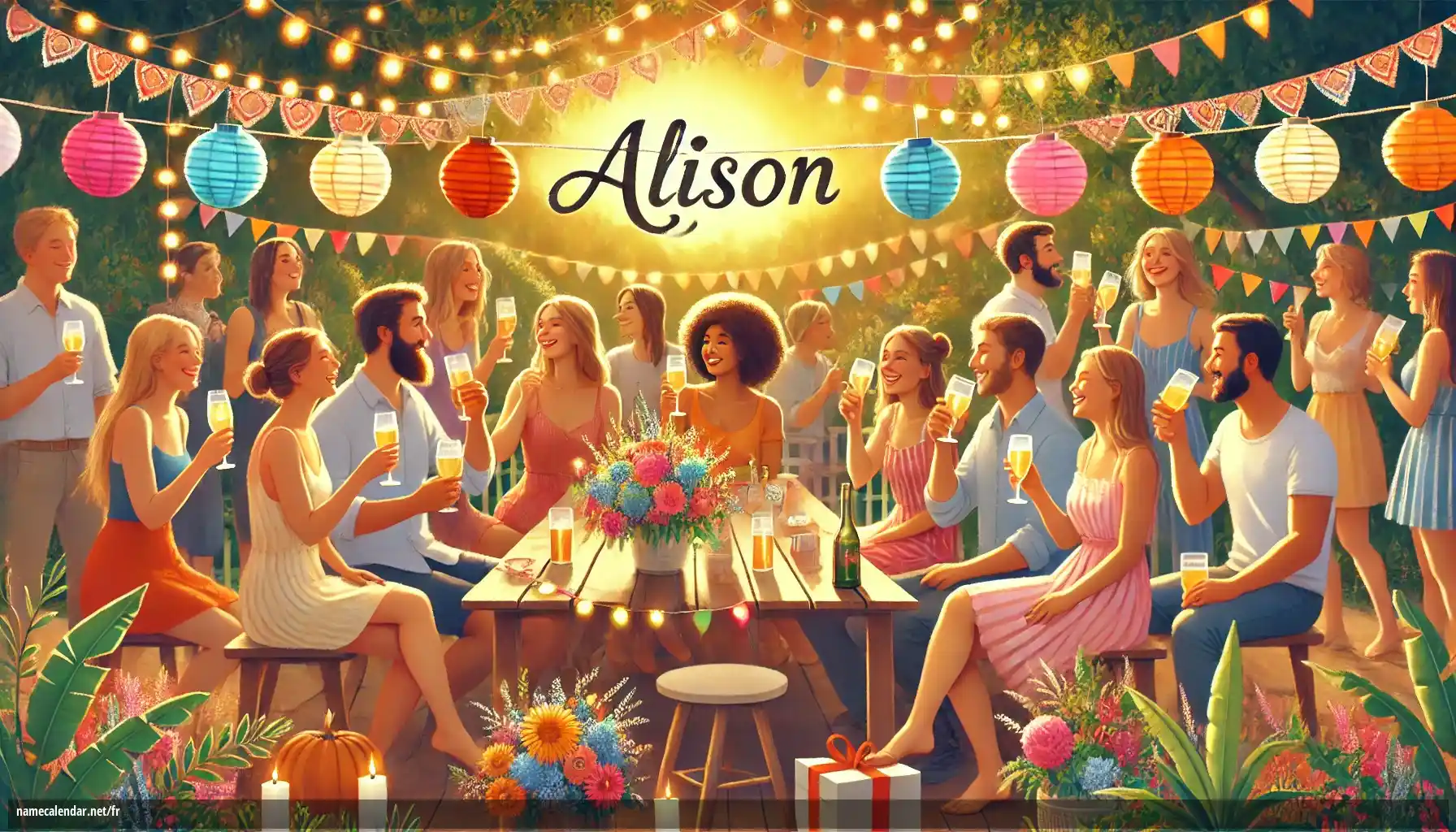 Célébration du jour du nom et du nom - Alison