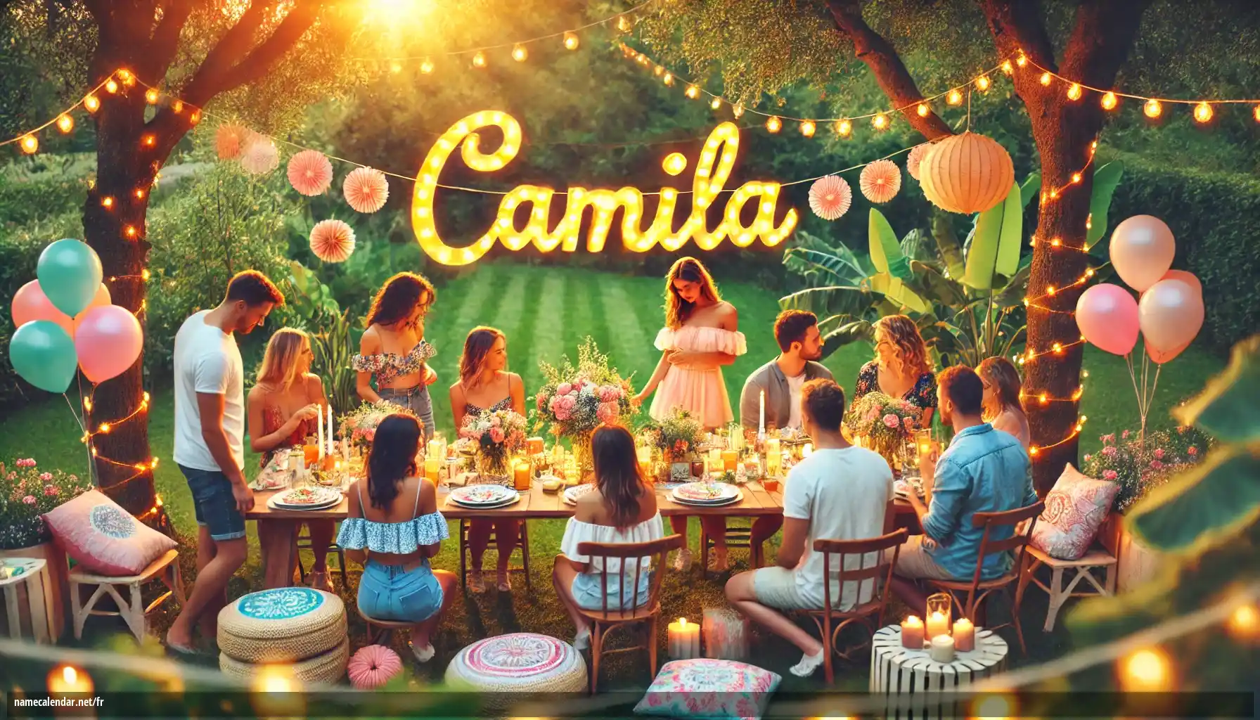 Célébration du jour du nom et du nom - Camila