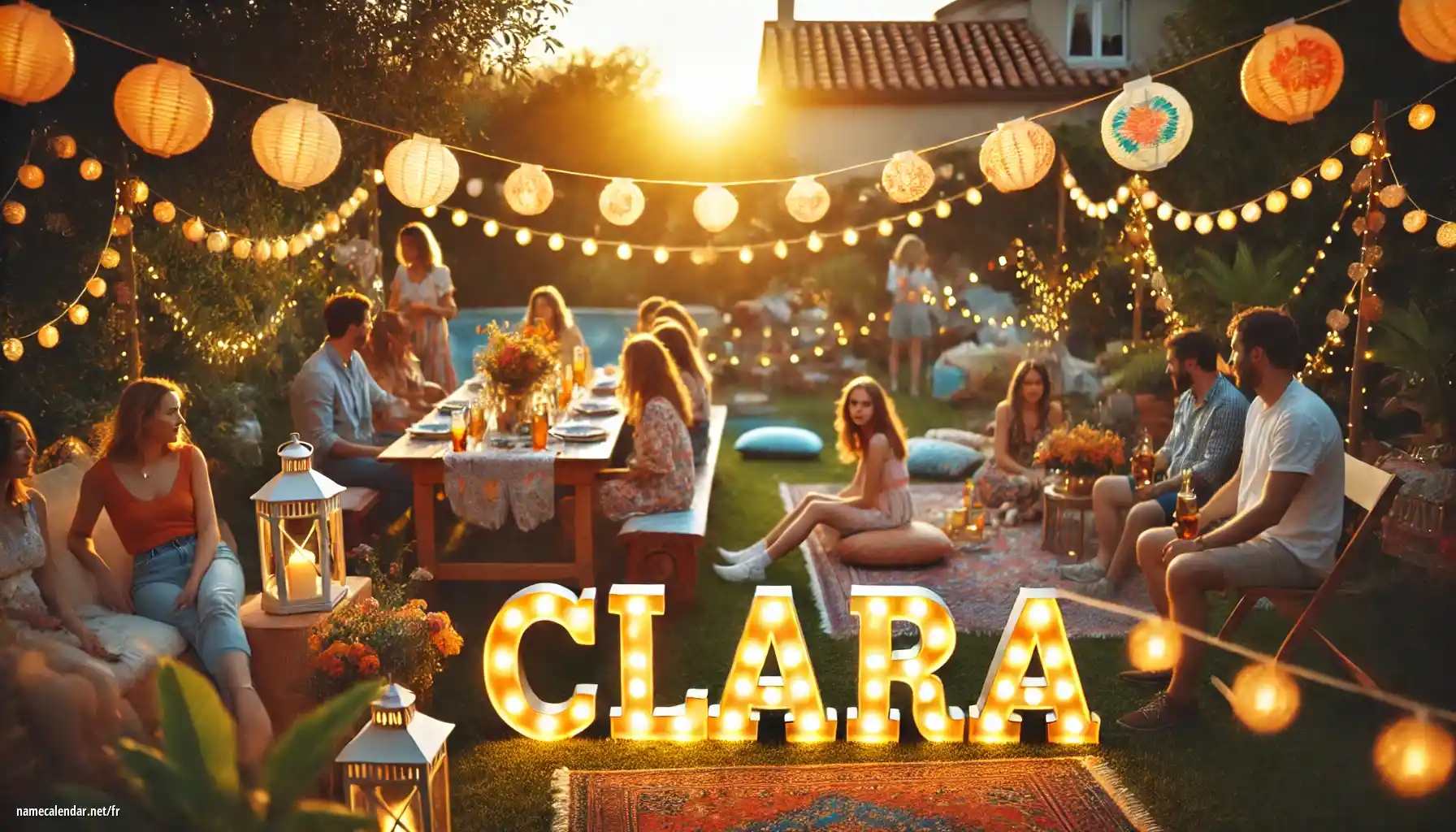 Célébration du jour du nom et du nom - Clara