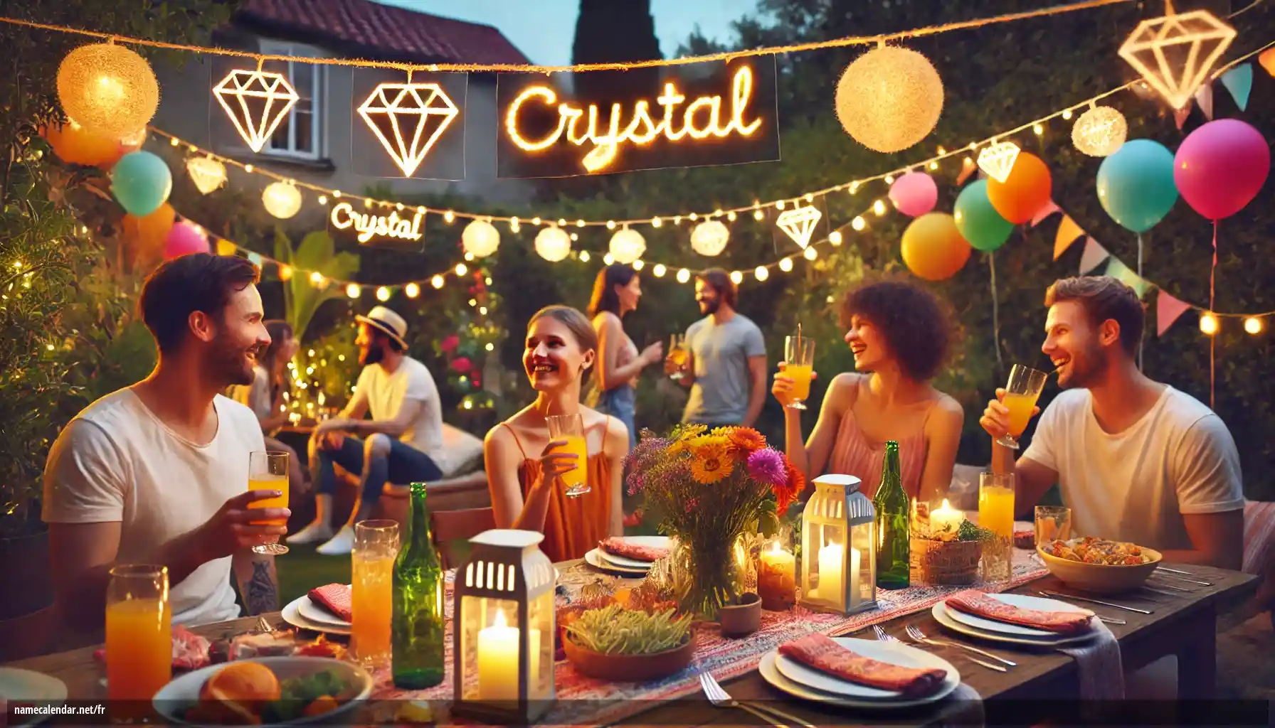 Célébration du jour du nom et du nom - Crystal