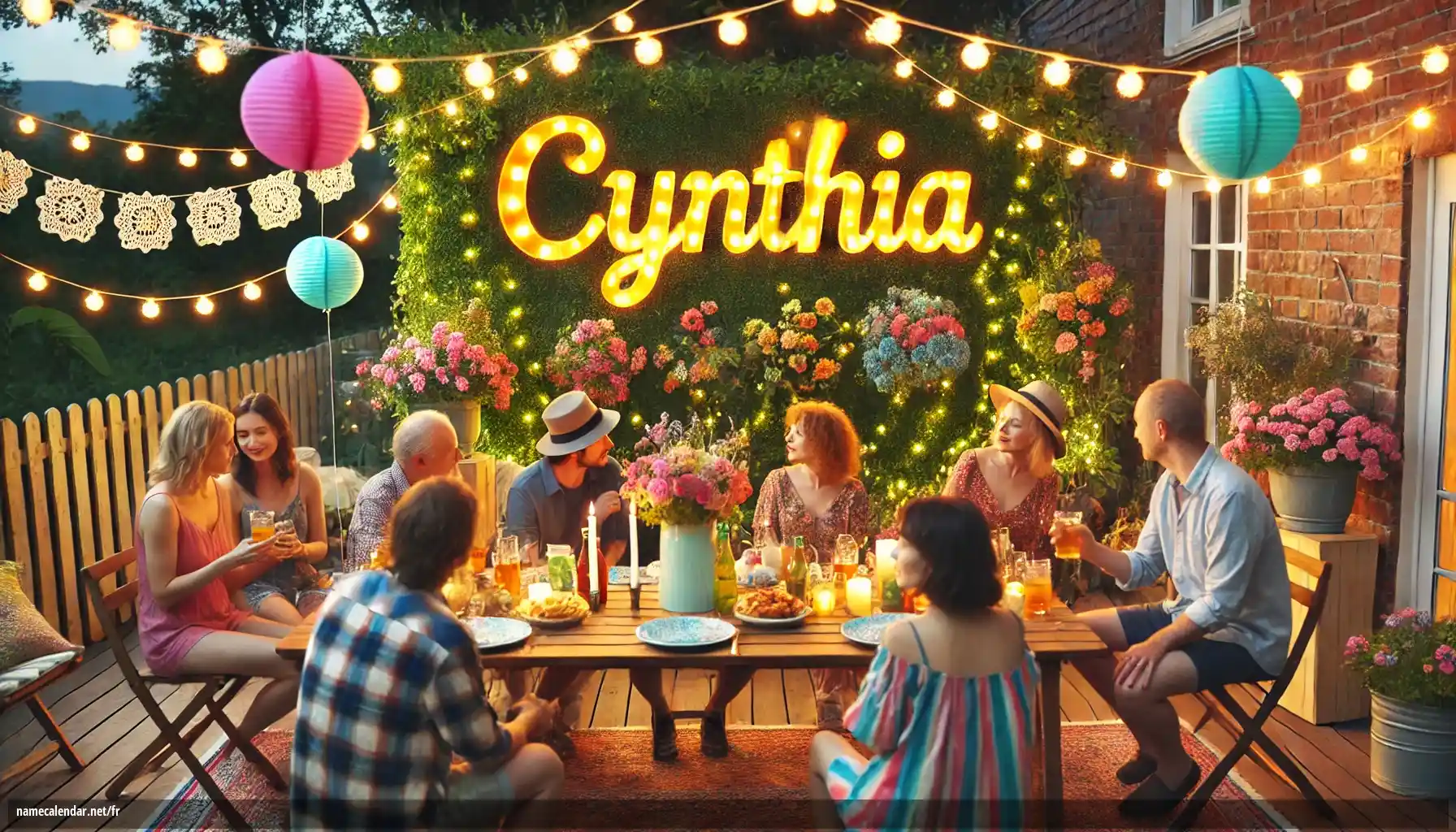 Célébration du jour du nom et du nom - Cynthia