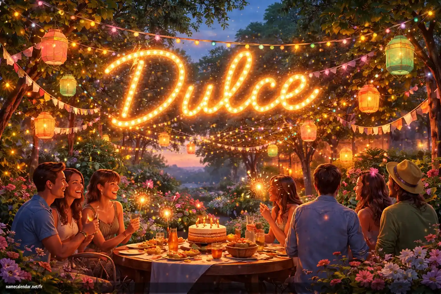 Célébration du jour du nom et du nom - Dulce