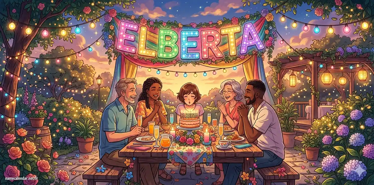 Célébration du jour du nom et du nom - Elberta