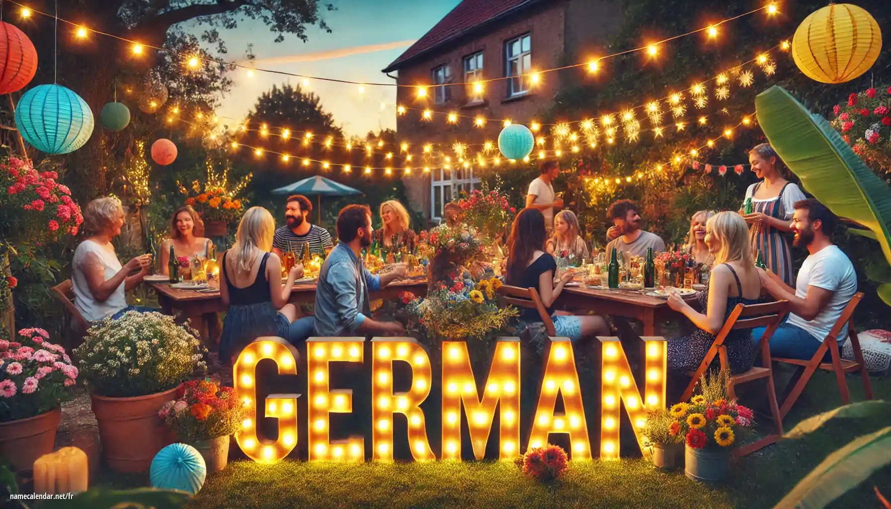 Célébration du jour du nom et du nom - German