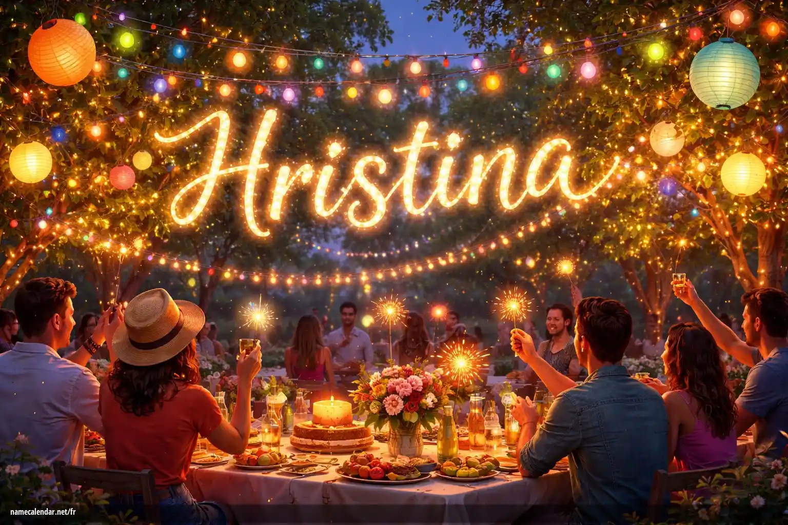 Célébration du jour du nom et du nom - Hristina