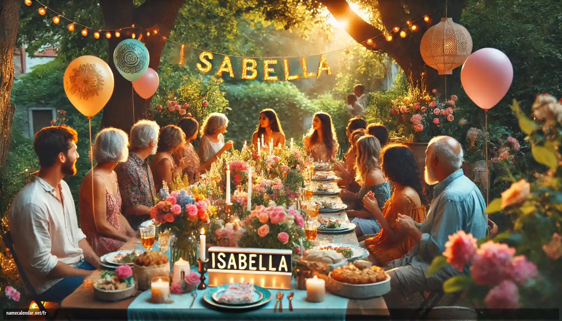 Célébration du jour du nom et du nom - Isabella