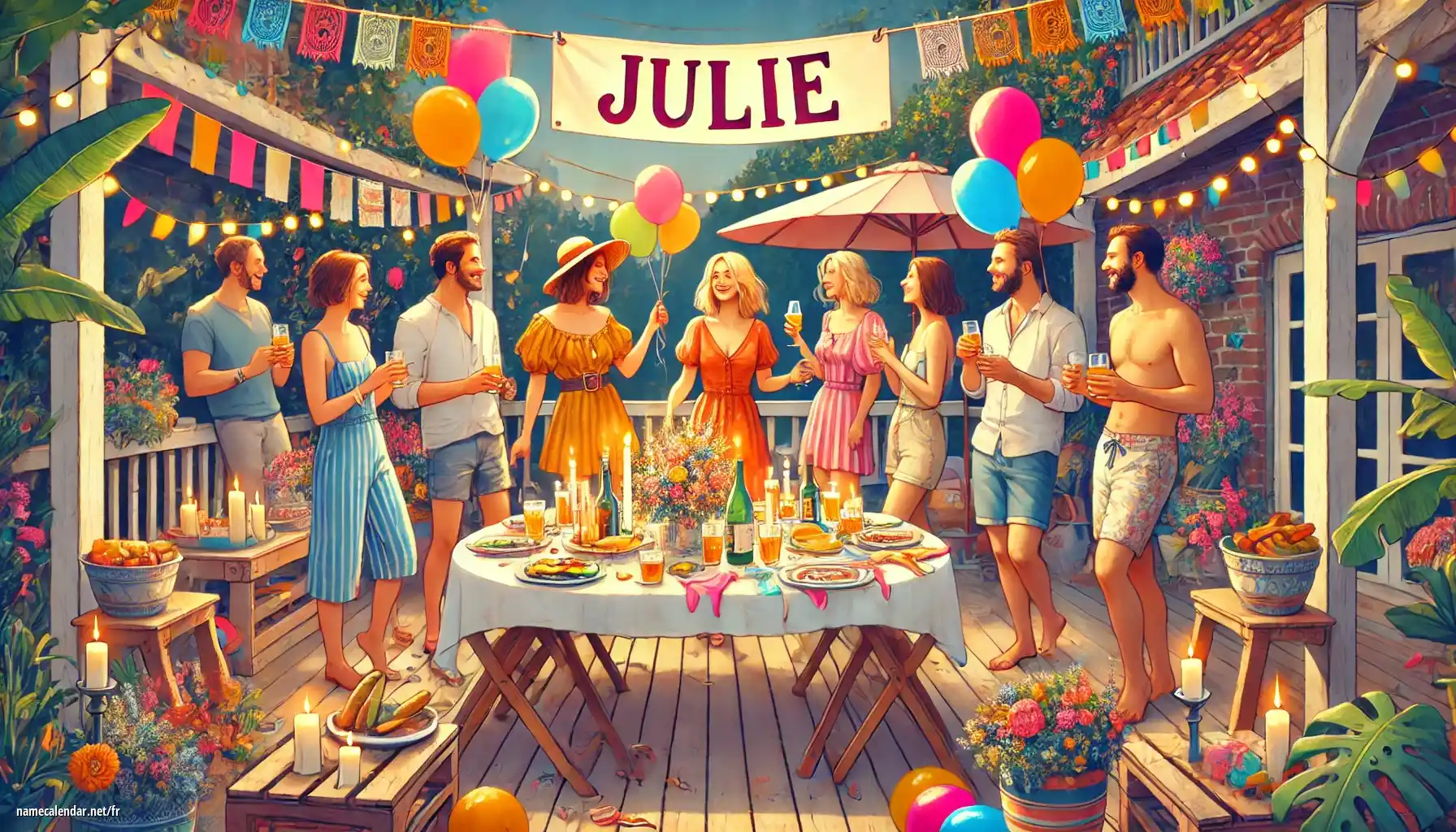 Célébration du jour du nom et du nom - Julie