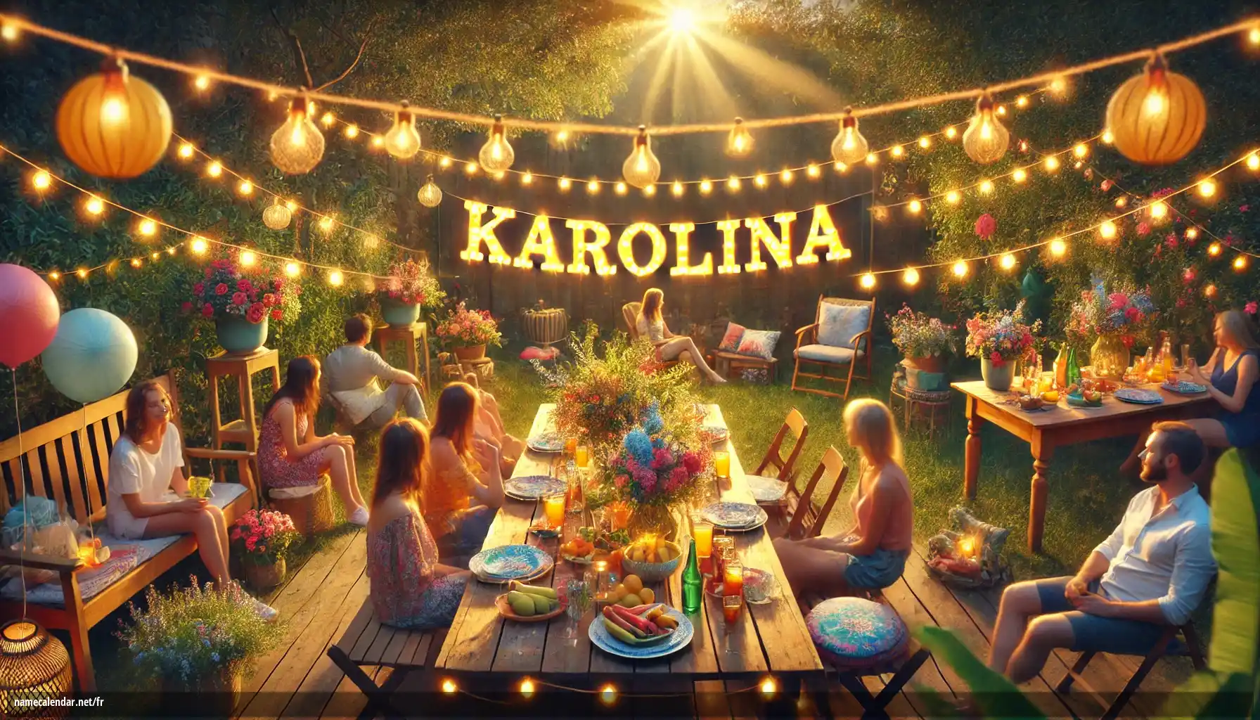 Célébration du jour du nom et du nom - Karolína