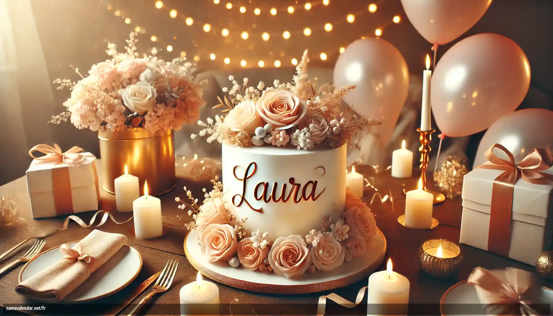 Célébration du jour du nom et du nom - Laura