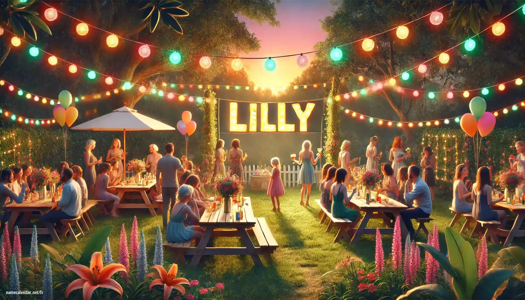 Célébration du jour du nom et du nom - Lilly
