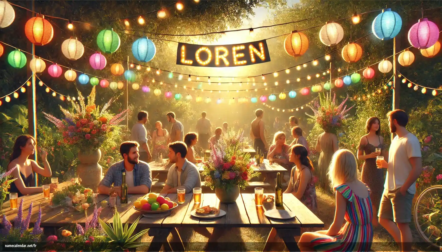 Célébration du jour du nom et du nom - Loren