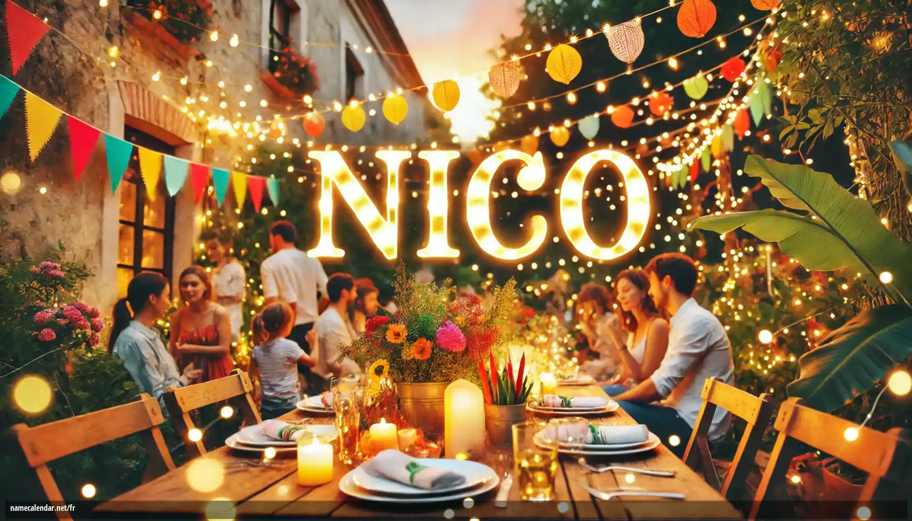 Célébration du jour du nom et du nom - Nico