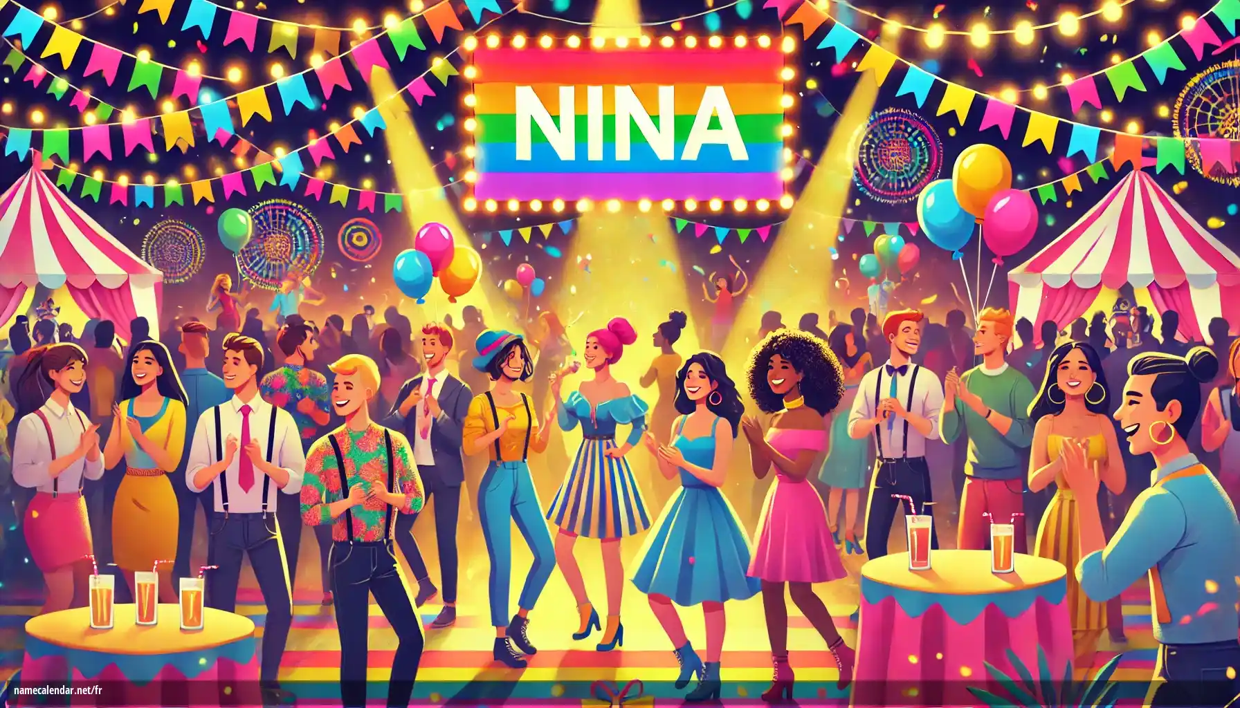 Célébration du jour du nom et du nom - Nina
