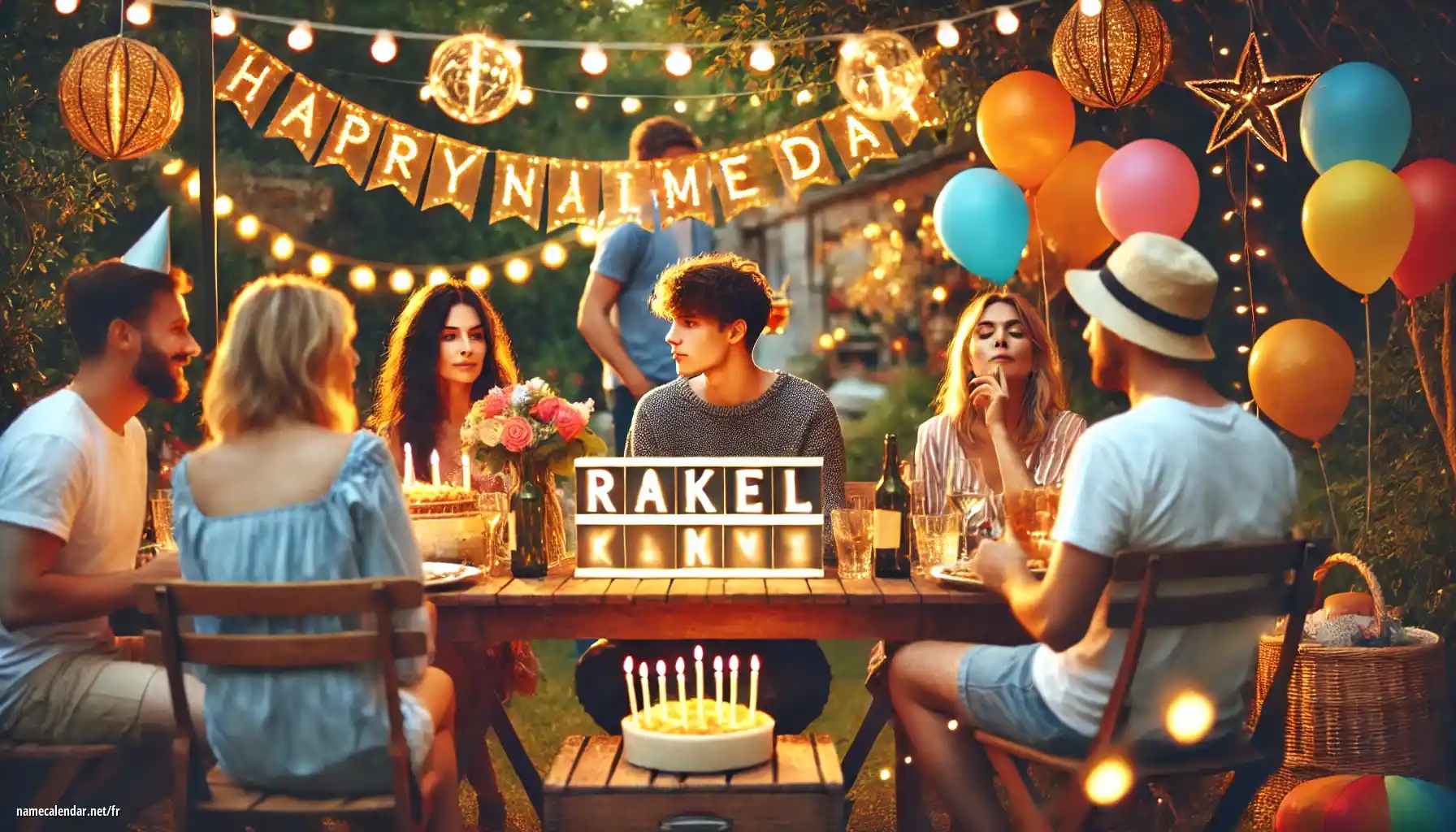 Célébration du jour du nom et du nom - Rakel