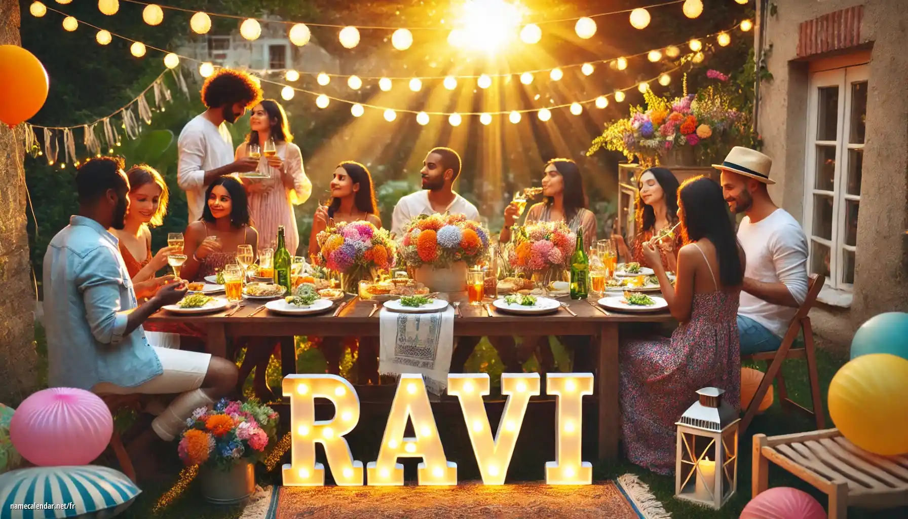 Célébration du jour du nom et du nom - Ravi