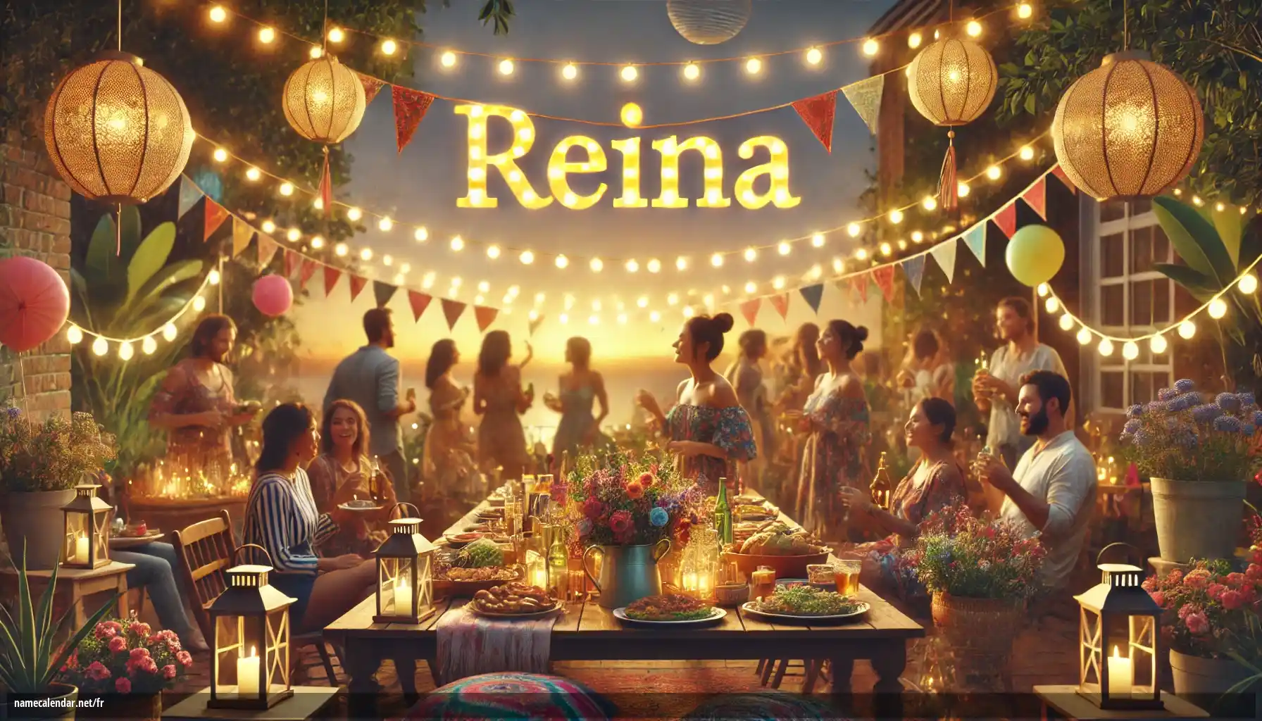 Célébration du jour du nom et du nom - Reina