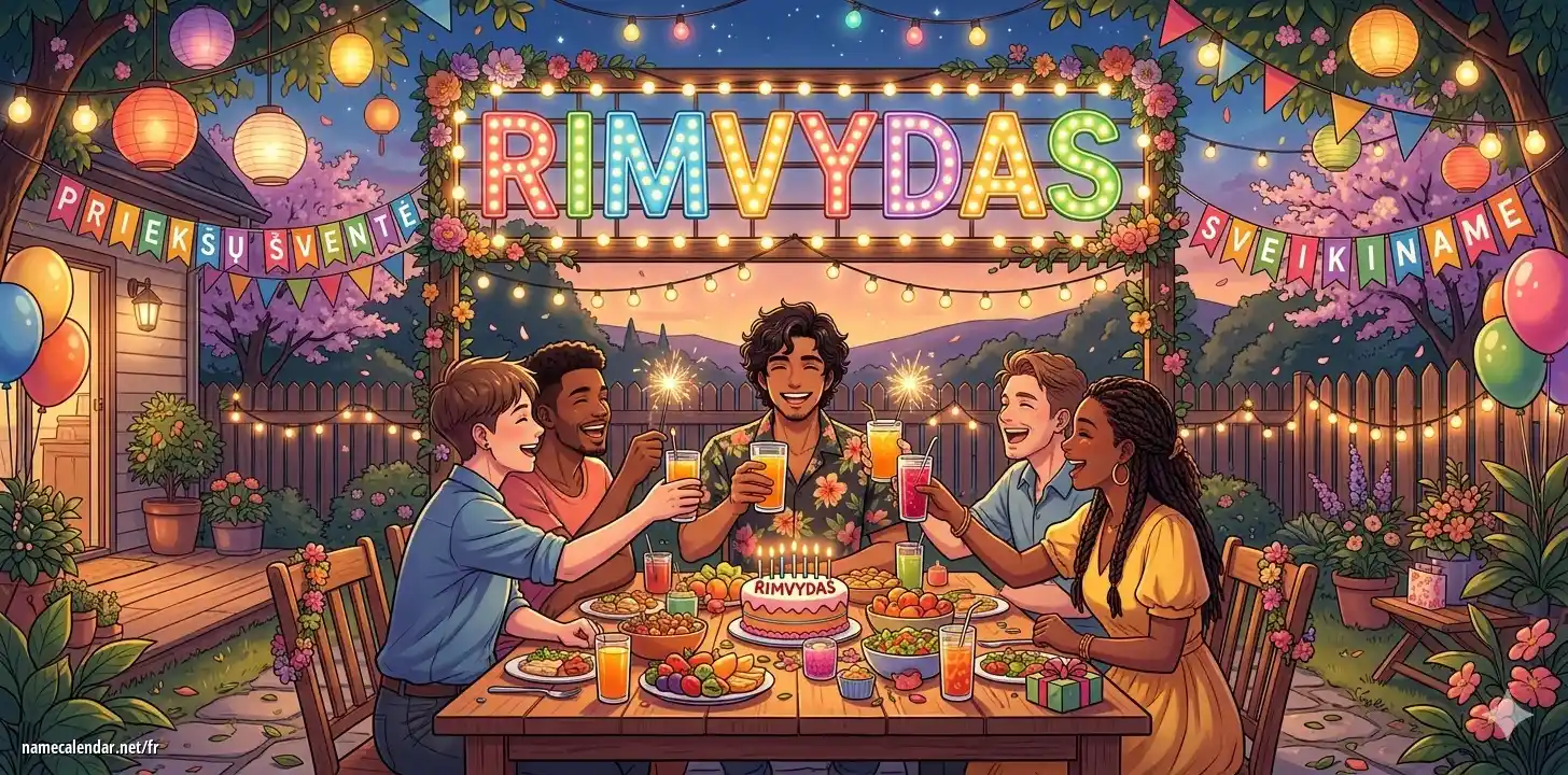 Célébration du jour du nom et du nom - Rimvydas