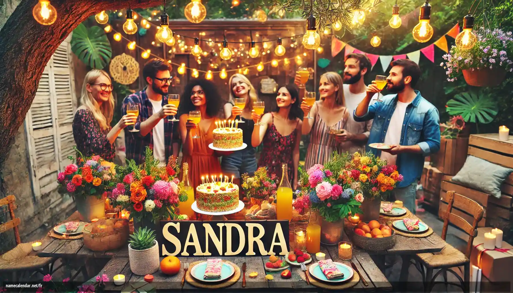 Célébration du jour du nom et du nom - Sandra