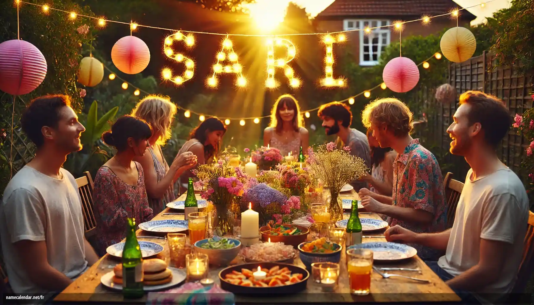 Célébration du jour du nom et du nom - Sari