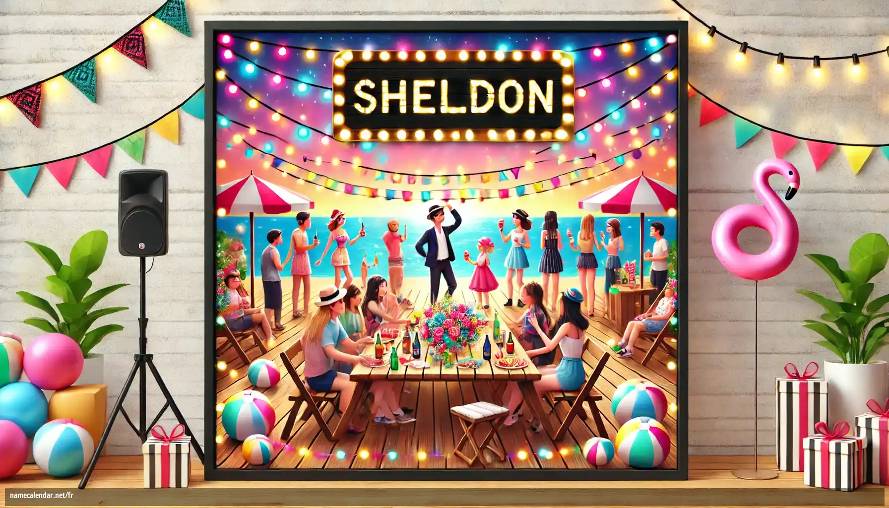 Célébration du jour du nom et du nom - Sheldon