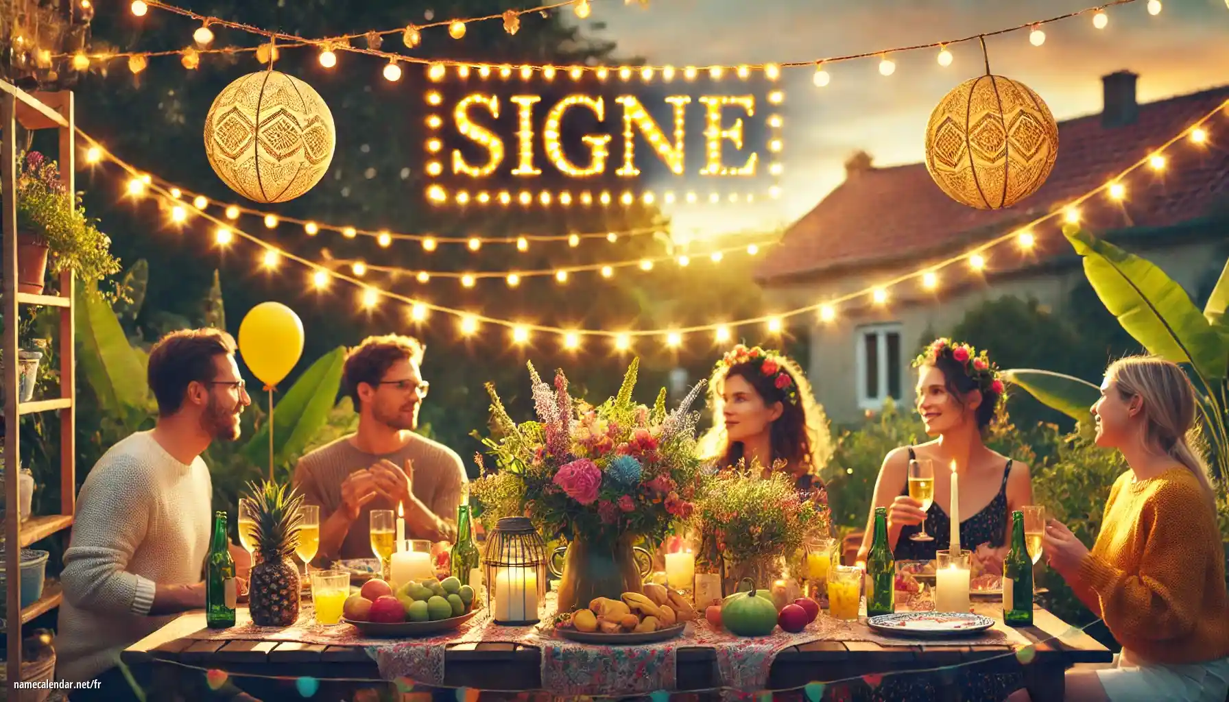 Célébration du jour du nom et du nom - Signe