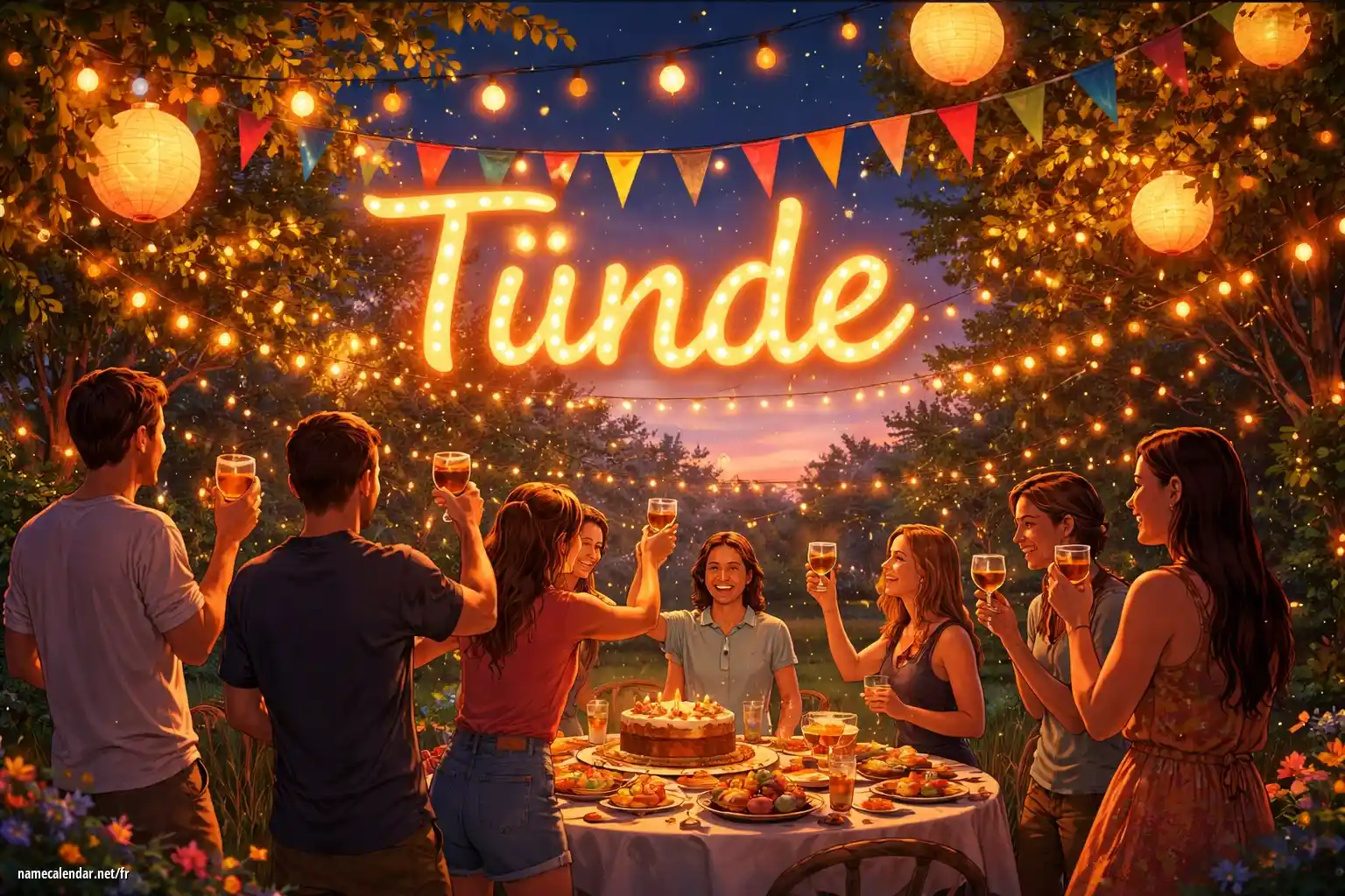 Célébration du jour du nom et du nom - Tünde