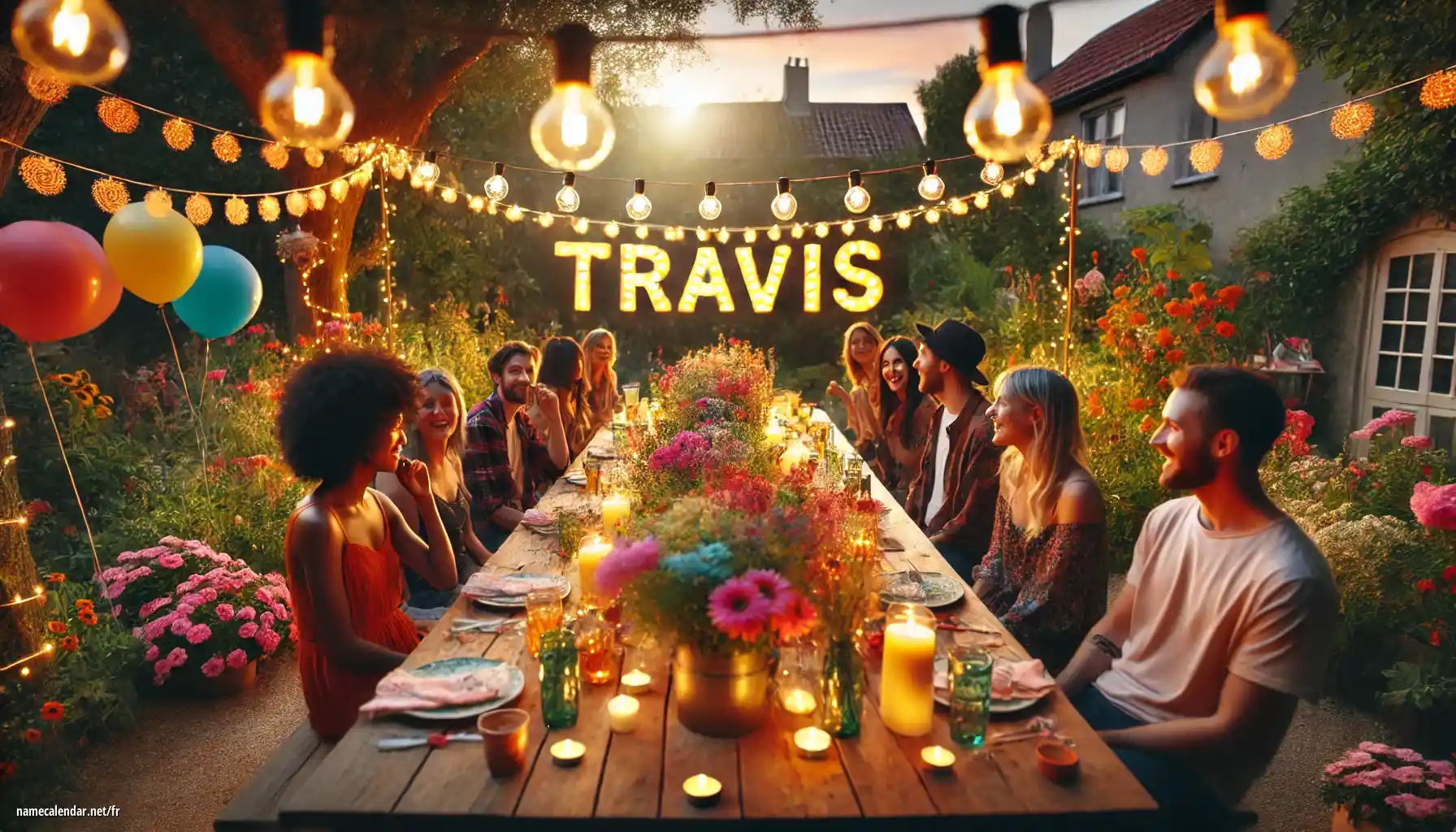 Célébration du jour du nom et du nom - Travis