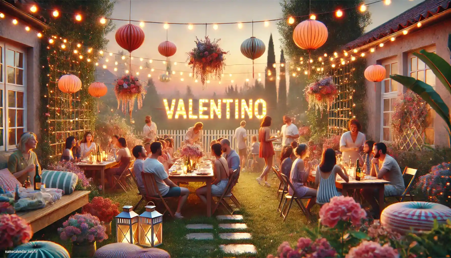 Célébration du jour du nom et du nom - Valentino