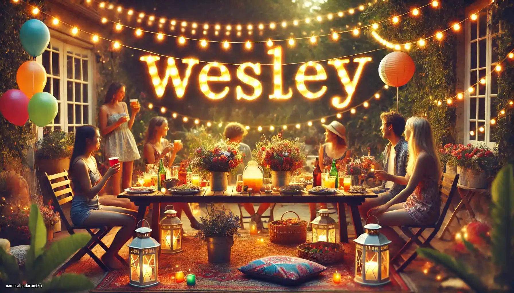 Célébration du jour du nom et du nom - Wesley