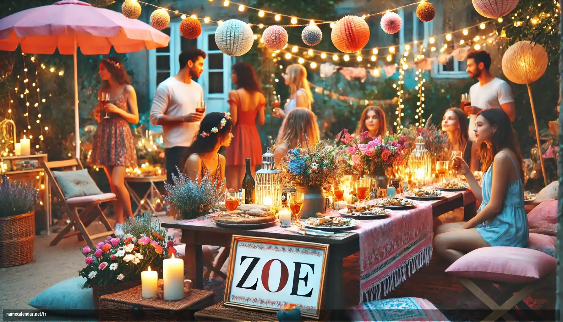 Célébration du jour du nom et du nom - Zoe