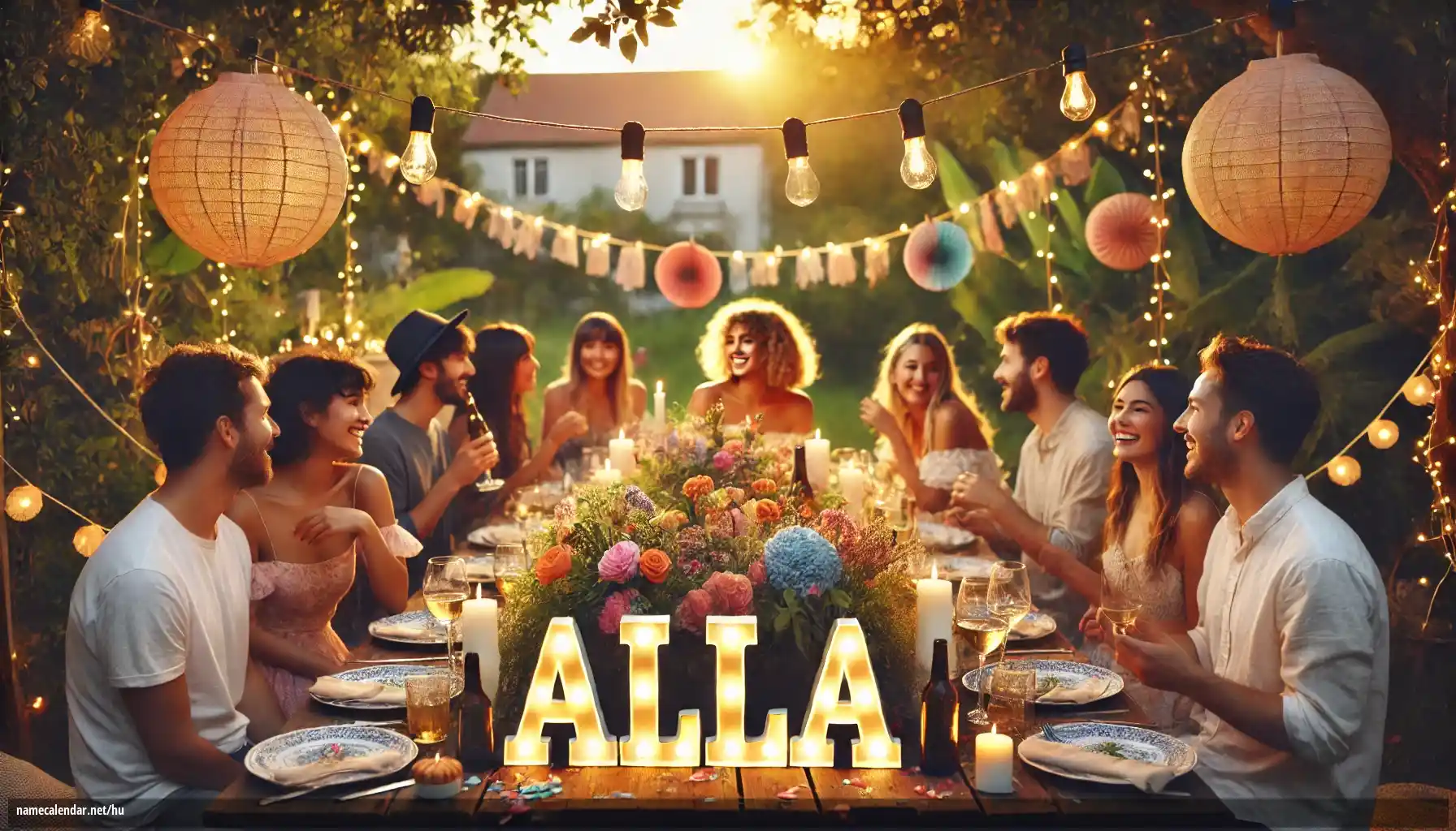 Névnap és név megünneplése - Alla