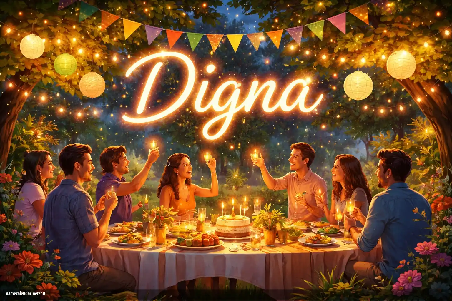 Névnap és név megünneplése - Digna