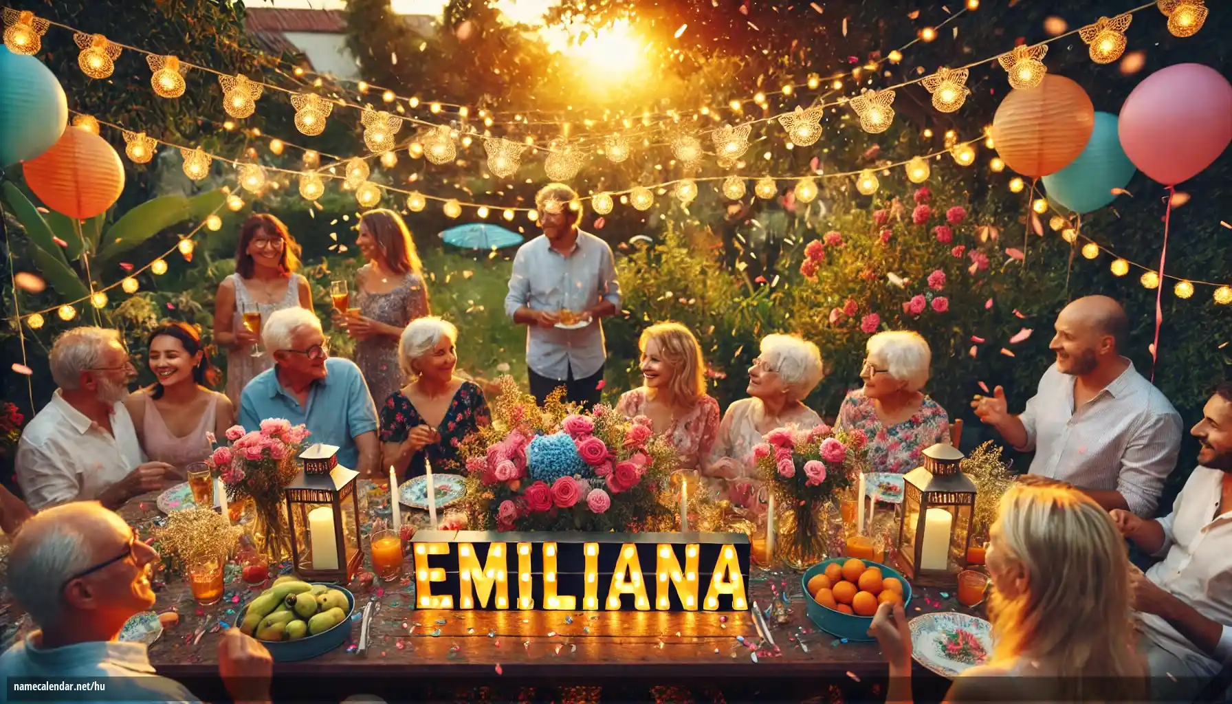 Névnap és név megünneplése - Emiliana