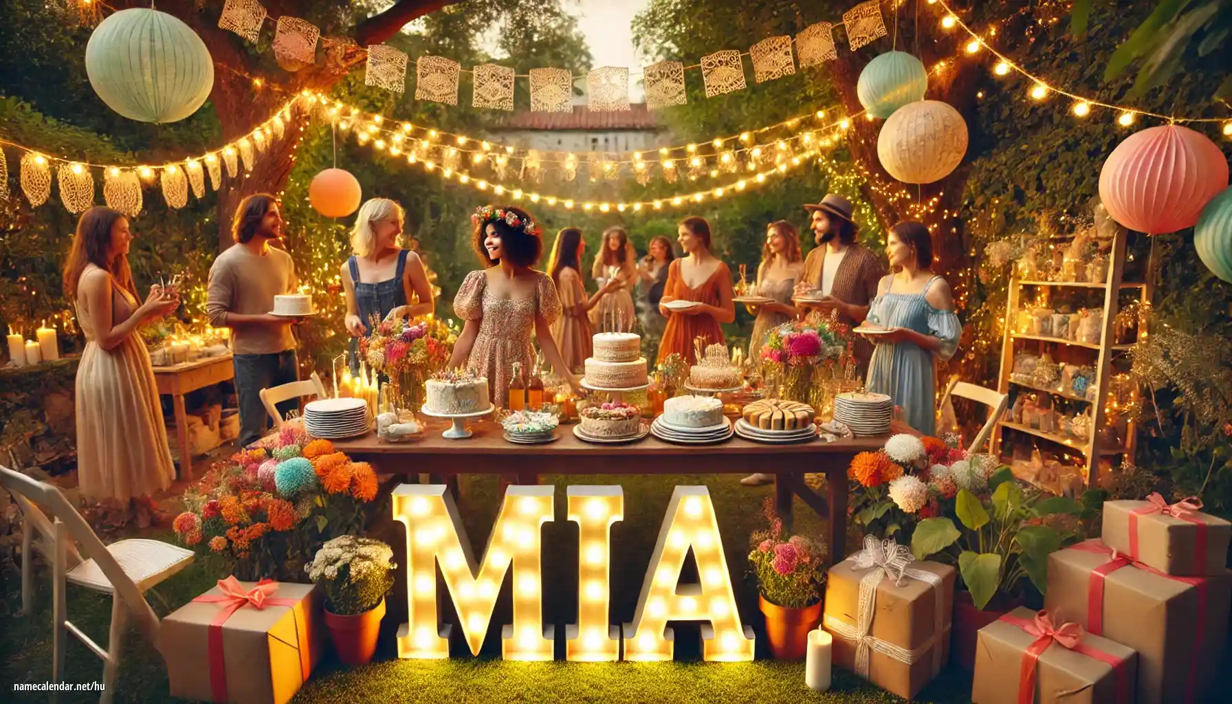 Névnap és név megünneplése - Mia