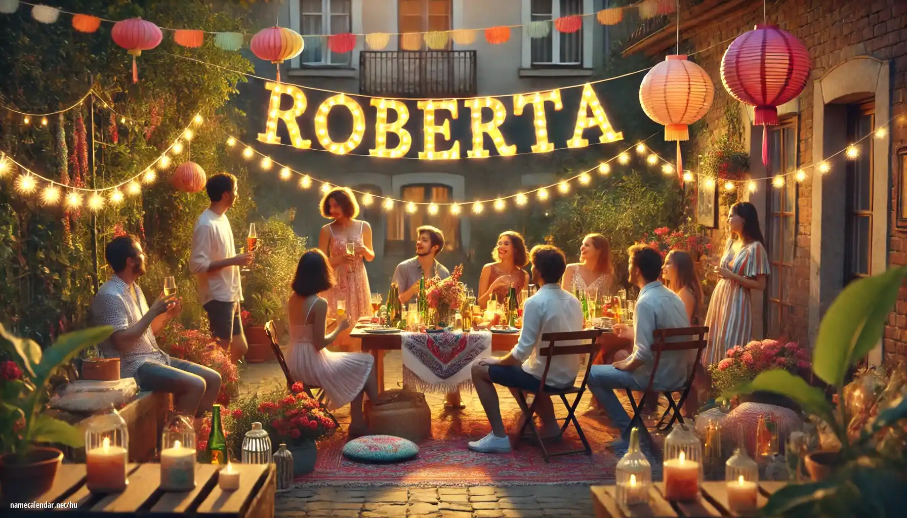 Névnap és név megünneplése - Roberta
