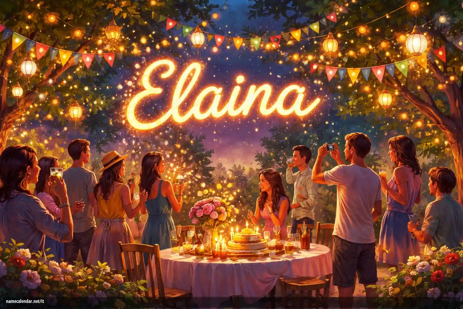 Celebrazione dell'onomastico e del nome - Elaina