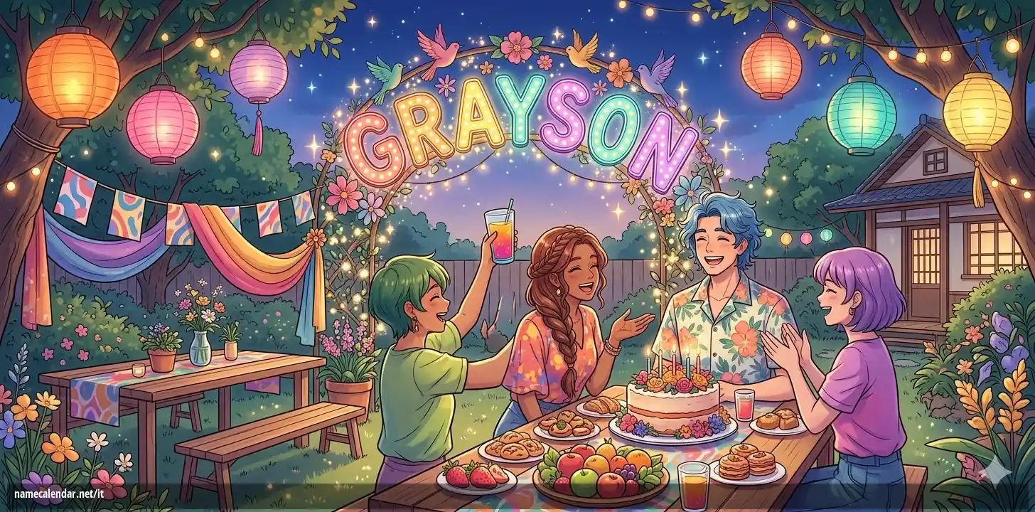 Celebrazione dell'onomastico e del nome - Grayson
