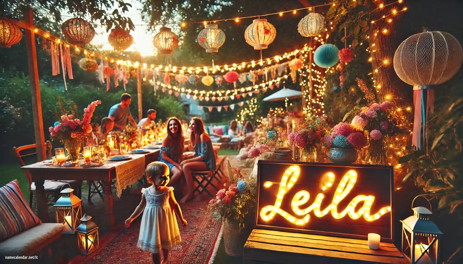 Celebrazione dell'onomastico e del nome - Leila