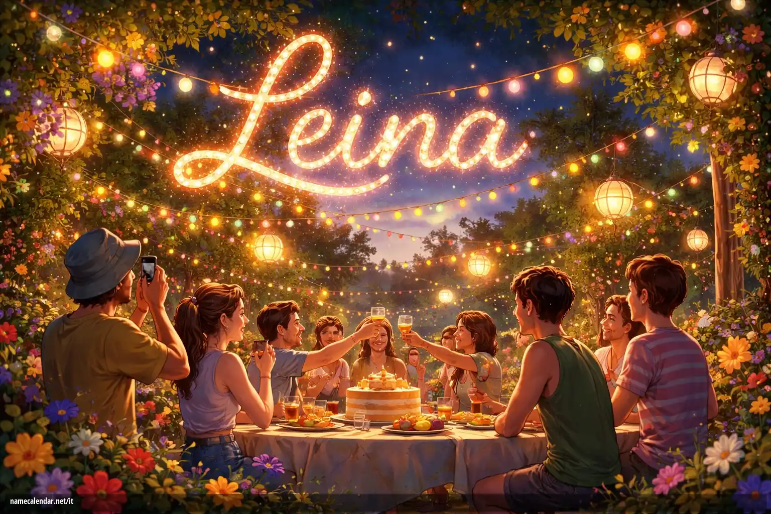 Celebrazione dell'onomastico e del nome - Leina