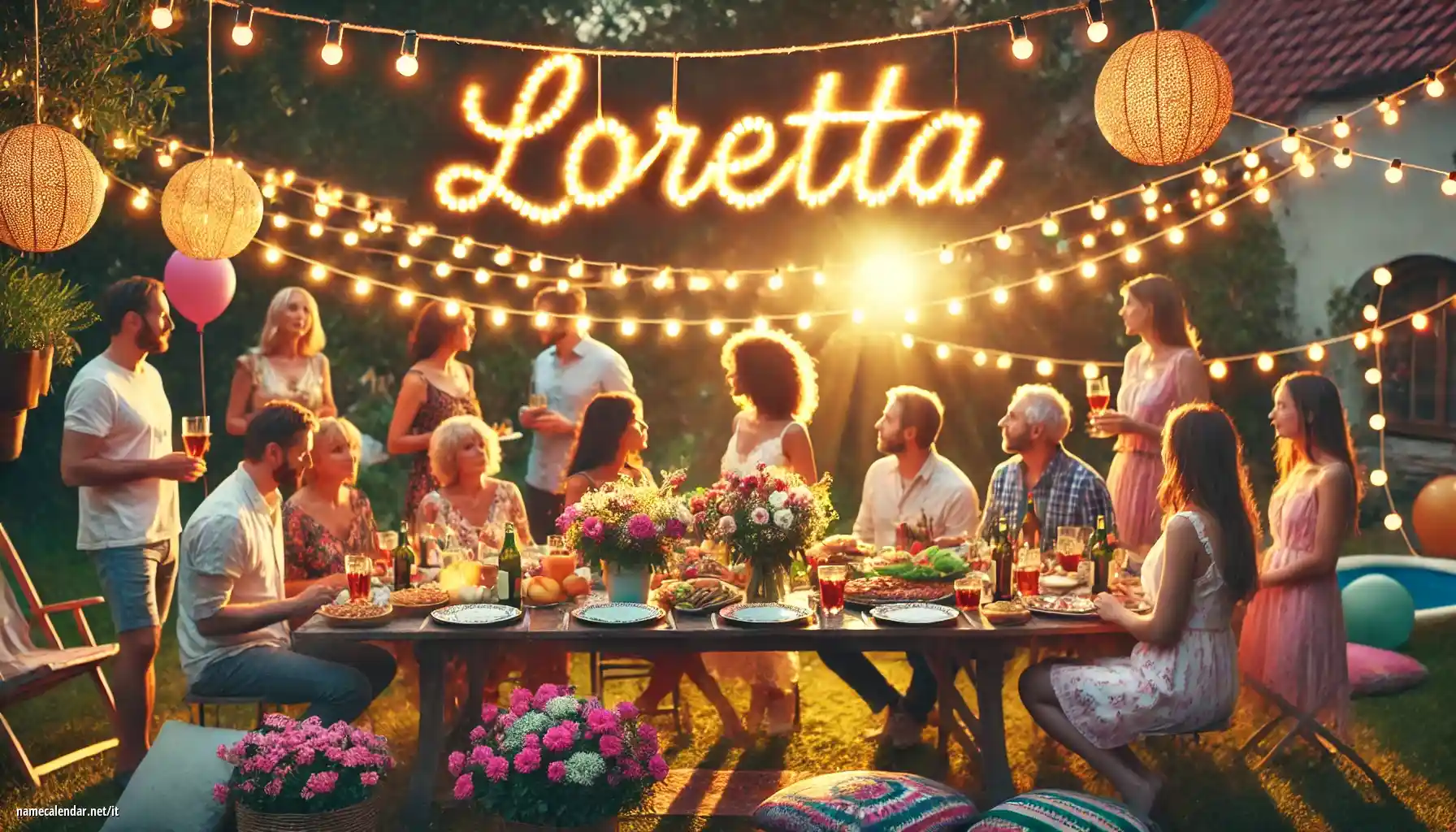 Celebrazione dell'onomastico e del nome - Loretta