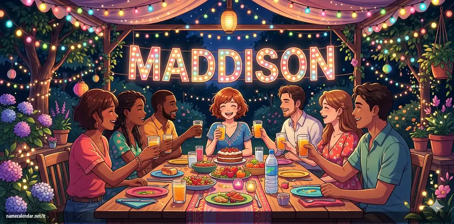 Celebrazione dell'onomastico e del nome - Maddison