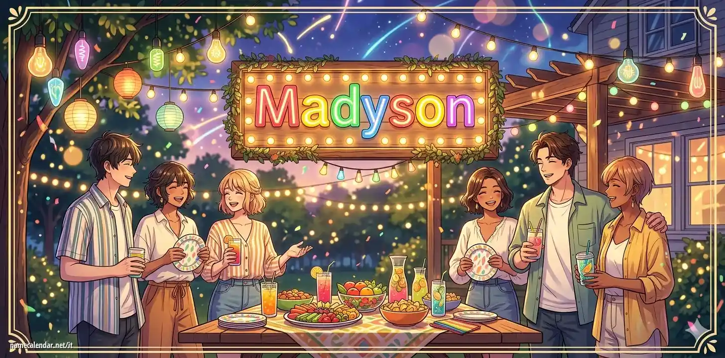 Celebrazione dell'onomastico e del nome - Madyson
