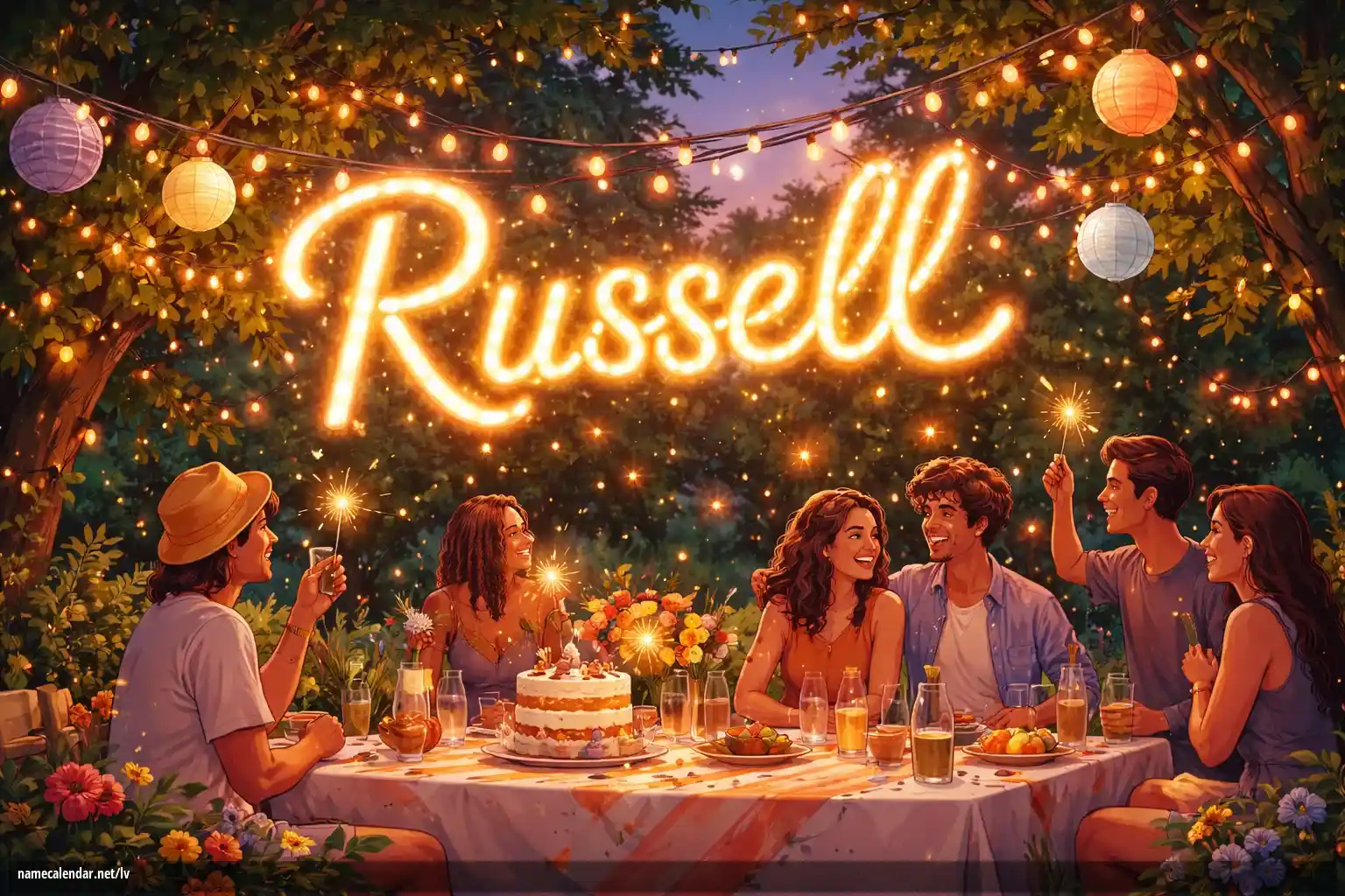 Vārda dienas un vārda svinēšana - Russell