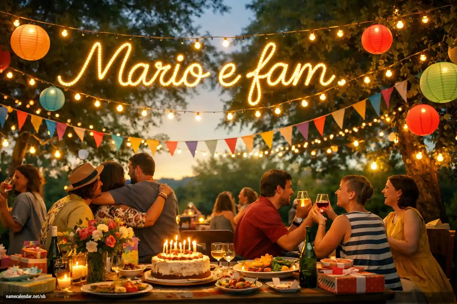 Feiring av navnedag og navn - Mario e fam.