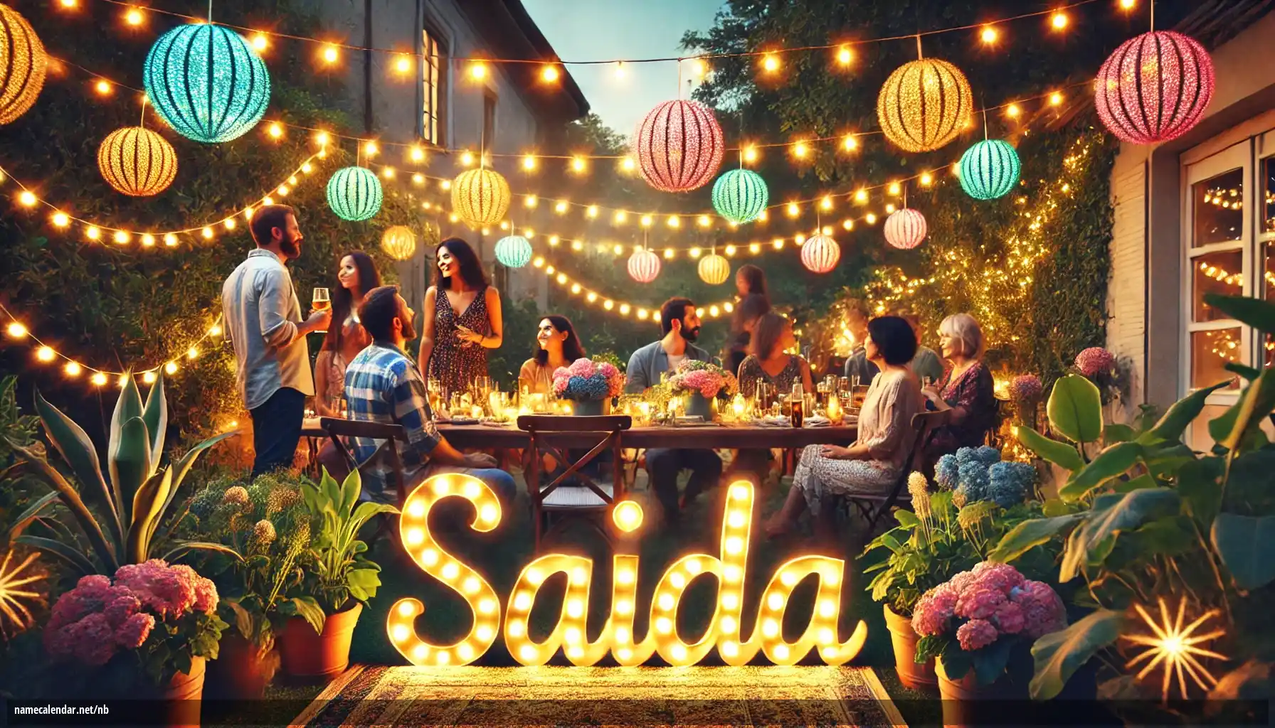 Feiring av navnedag og navn - Saida