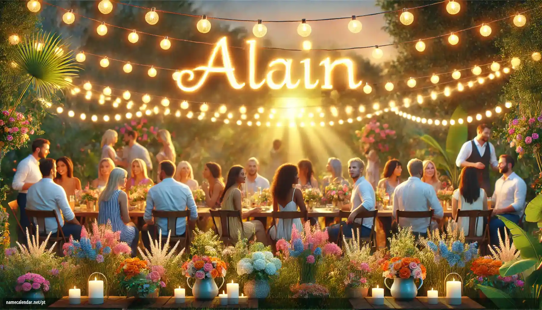 Celebração do dia do nome e nome - Alain