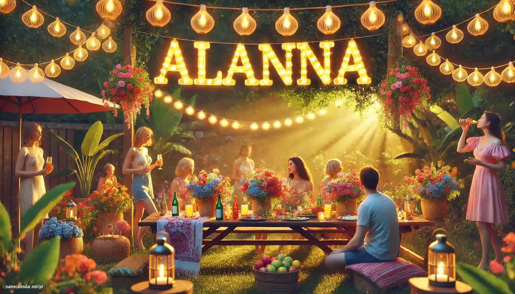 Celebração do dia do nome e nome - Alanna