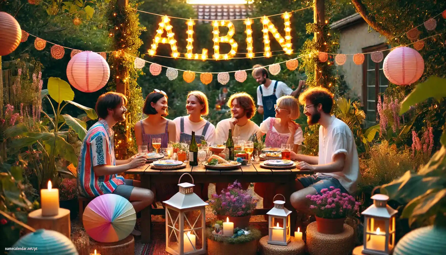 Celebração do dia do nome e nome - Albin