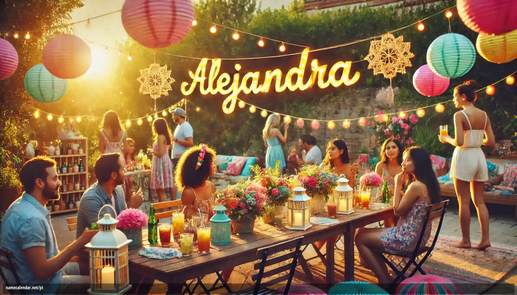 Celebração do dia do nome e nome - Alejandra