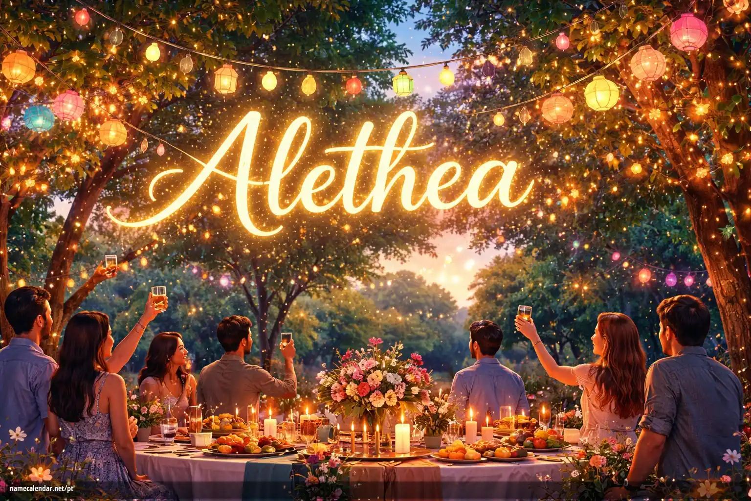 Celebração do dia do nome e nome - Alethea